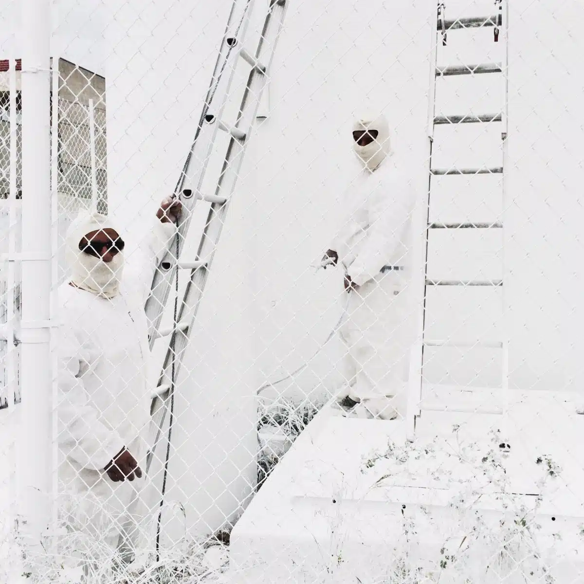 People in white suits