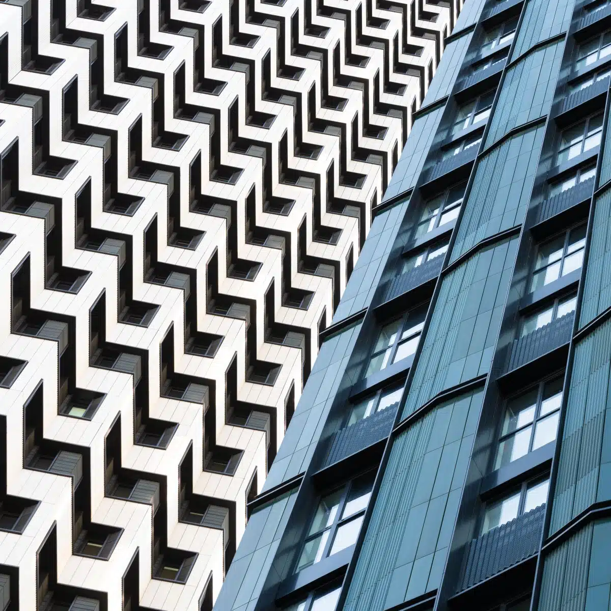 Abstract photo of architectural facades