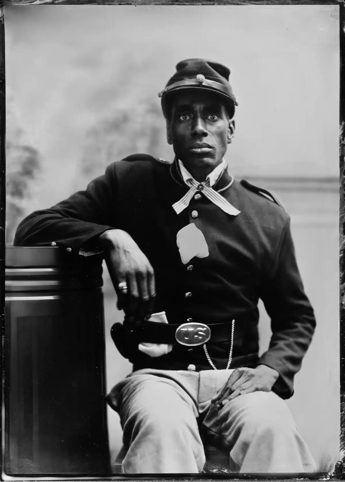 Black Civil War descendent portrait by Drew Gardner
