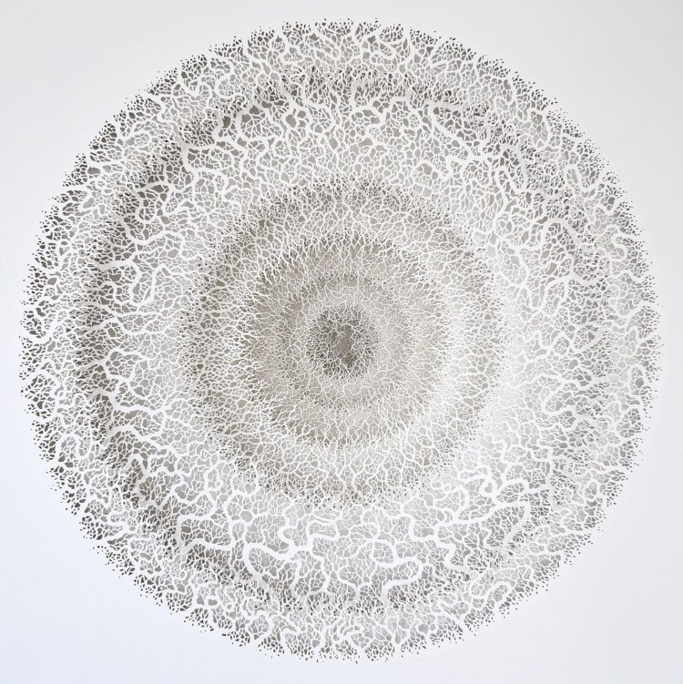 Intricate paper sculptures by Rogan Brown