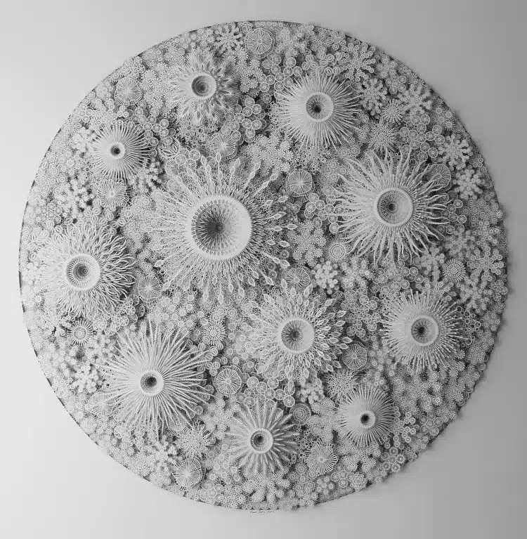 Intricate paper sculptures by Rogan Brown