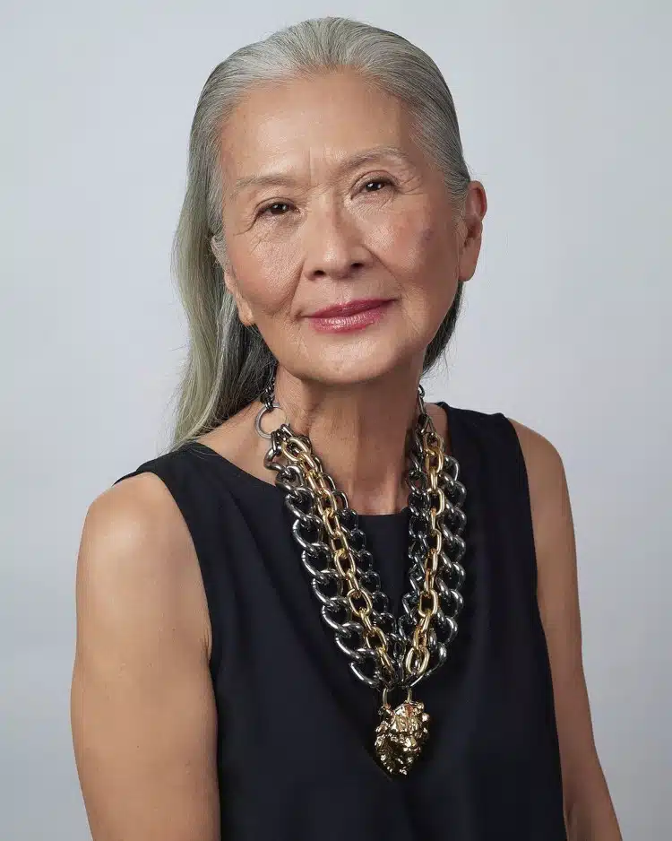 73-year-old model Rosa Saito posing